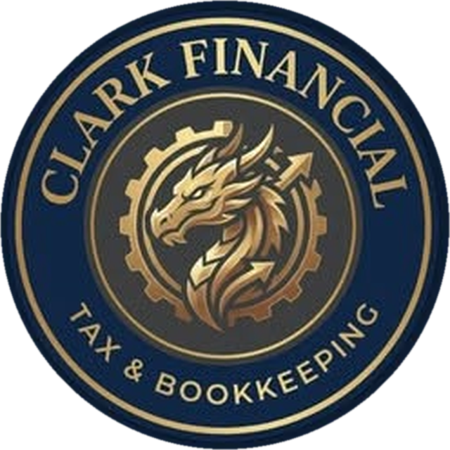 Clark Financial Tax & Bookkeeping — dragon crest logo