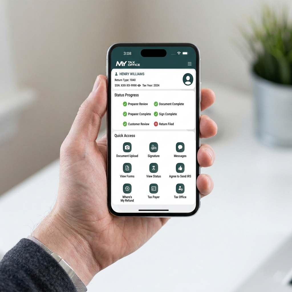 Clark Financial branded mobile app — paperless document capture on the go